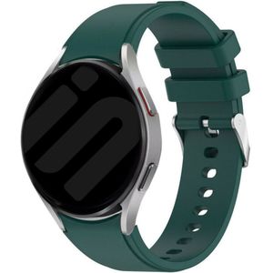 Strap-it Samsung Galaxy Watch 7 - 40mm siliconen band perfect fit (donkergroen)