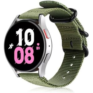 Strap-it Samsung Galaxy Watch 5 - 44mm nylon gesp band (groen)