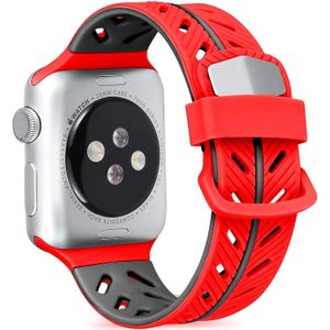 Strap-it Apple Watch 8 Special Edition band (rood/zwart)