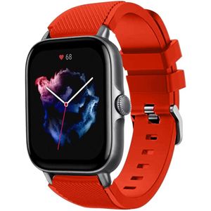 Strap-it Amazfit GTS 3 siliconen bandje (rood)