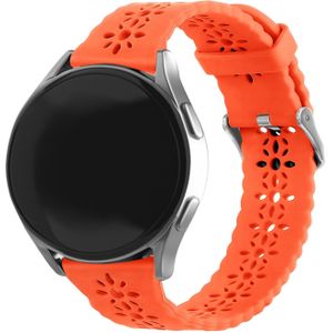 Strap-it Samsung Galaxy Watch 6 - 40mm siliconen bandje met patroon (oranje)
