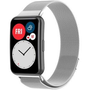 Strap-it Huawei Watch Fit SE Milanese band (zilver)