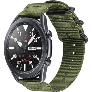 Strap-it Samsung Galaxy Watch 3 - 45mm nylon gesp band (groen)