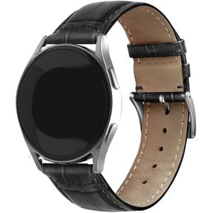 Strap-it Huawei Watch GT 3 Pro 46mm leather crocodile grain band (zwart)