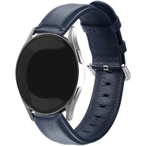 Strap-it Samsung Galaxy Watch 5 - 44mm leren bandje (donkerblauw)
