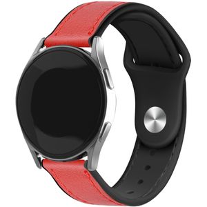 Strap-it Xiaomi Mi Watch leren hybrid bandje (rood)
