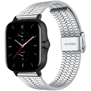 Strap-it Amazfit GTS 2 roestvrij stalen band (zilver)