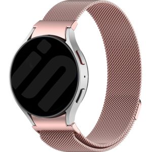 Strap-it Samsung Galaxy Watch 4 40mm 'One push' Milanese band (roze)