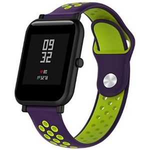 Strap-it Xiaomi Amazfit Bip sport band (paars/geel)