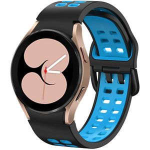 Samsung Galaxy Watch 4 44mm sport square bandje (zwart/lichtblauw)