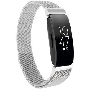 Strap-it Fitbit Inspire  Milanese band (zilver)