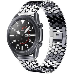 Strap-it Samsung Galaxy Watch 3 45mm stalen vis band (zwart)