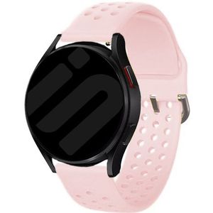 Strap-it Samsung Galaxy Watch 6 - 44mm siliconen bandje met gaatjes (roze)