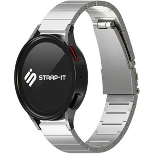 Strap-it Samsung Galaxy Watch 3 45mm luxe titanium bandje (zilver)