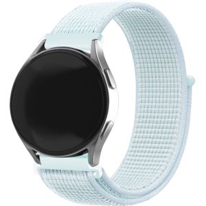 Strap-it Huawei Watch GT 3 42mm nylon bandje (licht cyaan)