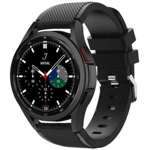 Strap-it Samsung Galaxy Watch 4 Classic 46mm siliconen bandje (zwart)