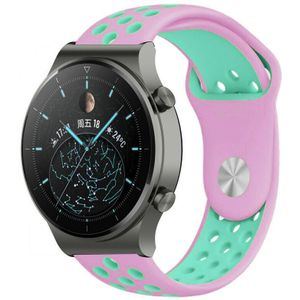 Strap-it Huawei Watch GT 2 Pro sport band (roze/aqua)