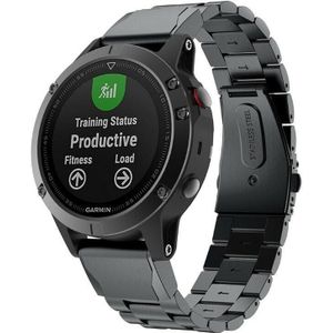 Strap-it Garmin Tactix 8 - 47mm stalen band (zwart)