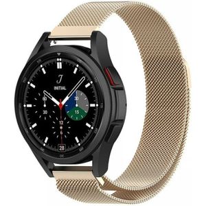 Strap-it Samsung Galaxy Watch 4 Classic 42mm Milanese band (champagne)