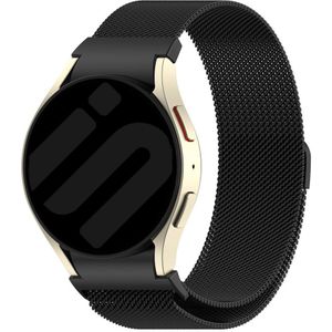 Strap-it Samsung Galaxy Watch 6 40mm 'One push' Milanese band (zwart)