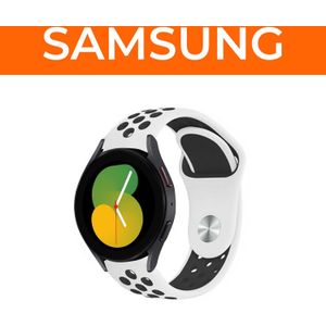 Strap-it Sport bandje voor Samsung smartwatches (wit/zwart)