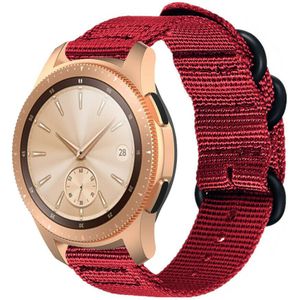 Strap-it Samsung Galaxy Watch 42mm nylon gesp band (rood)