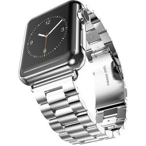 Strap-it Apple Watch Ultra stalen band (zilver)