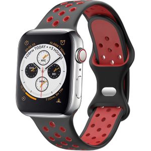 Strap-it Apple Watch sport bandje (zwart/rood)