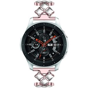 Strap-it Steel Diamond Samsung Galaxy Watch 46mm bandje (roze)