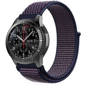 Strap-it Samsung Galaxy Watch 46mm nylon band (paars-blauw)