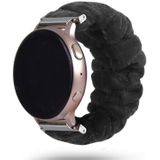 Strap-it Samsung Galaxy Watch 4 Classic 42mm Scrunchie bandje (zwart)
