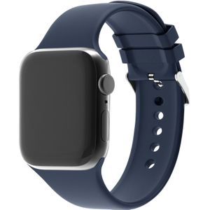 Strap-it Apple Watch 8 siliconen gesp bandje (donkerblauw)