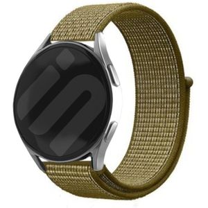 Strap-it Samsung Galaxy Watch 6 Classic 47mm nylon band (olijf)