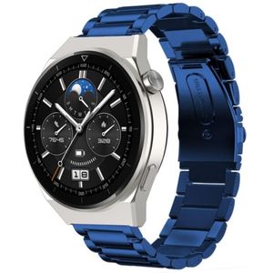 Strap-it Huawei Watch GT 3 Pro 46mm stalen band (blauw)