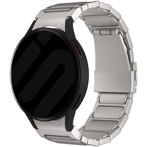 Strap-it Samsung Galaxy Watch 4 Classic 46mm 'One push' luxe titanium band (titanium)