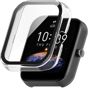 Strap-it Amazfit Bip 3 (Pro) PC case met glas (transparant)