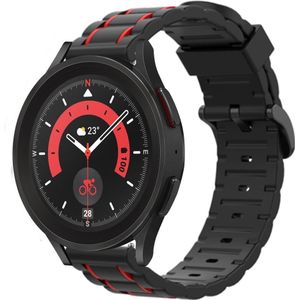 Strap-it Samsung Galaxy Watch 5 Pro sport gesp band (zwart/rood)