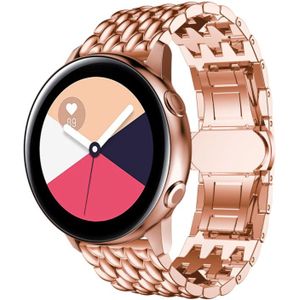 Strap-it Samsung Galaxy Watch 42mm stalen draak band (rosé goud)