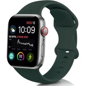 Strap-it Apple Watch siliconen bandje (olijfgroen)