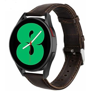 Strap-it Samsung Galaxy Watch 4 - 40mm leren bandje (donkerbruin)