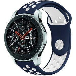 Strap-it Samsung Galaxy Watch sport band 46mm (blauw/wit)