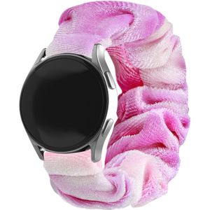 Strap-it Samsung Galaxy Watch 42mm scrunchie bandje (paars mix)