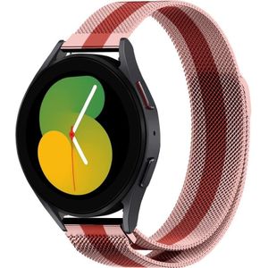 Strap-it Samsung Galaxy Watch 5 - 40mm Milanese band (rood/roze)