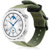 Strap-it Huawei Watch GT 3 Pro 43mm nylon gesp band (groen)