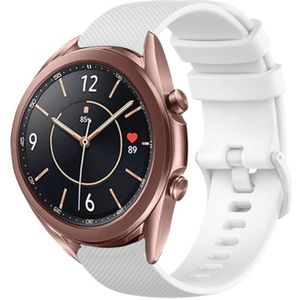 Strap-it Samsung Galaxy Watch 3 41mm Luxe Siliconen bandje (wit)