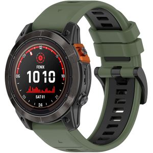 Strap-it Garmin Forerunner 945 sport gesp band (olijfgroen/zwart)