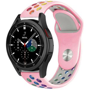 Strap-it Samsung Galaxy Watch 4 Classic 42mm sport band (roze/kleurrijk)