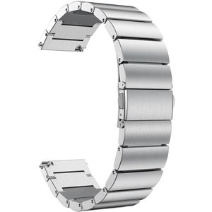 Strap-it metalen horlogeband 22mm - universeel - zilver
