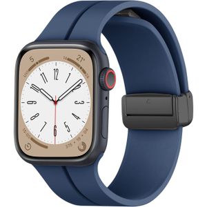 Strap-it Apple Watch magnetisch D-Buckle bandje (donkerblauw)