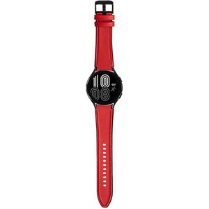 Strap-it Samsung Galaxy Watch 5 Pro hybrid leren bandje (rood)